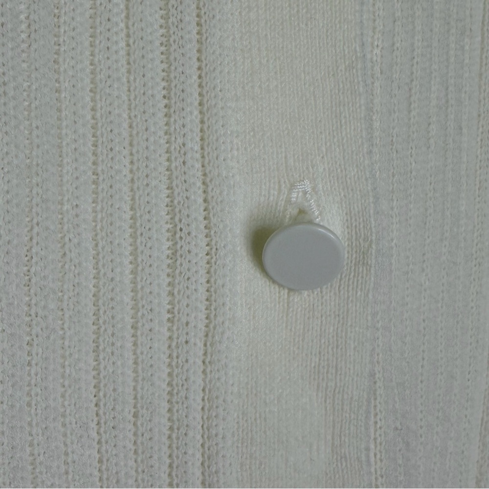 Vince Ribbed Cotton Cardigan Sweater V-Neck - Picture 5 of 11